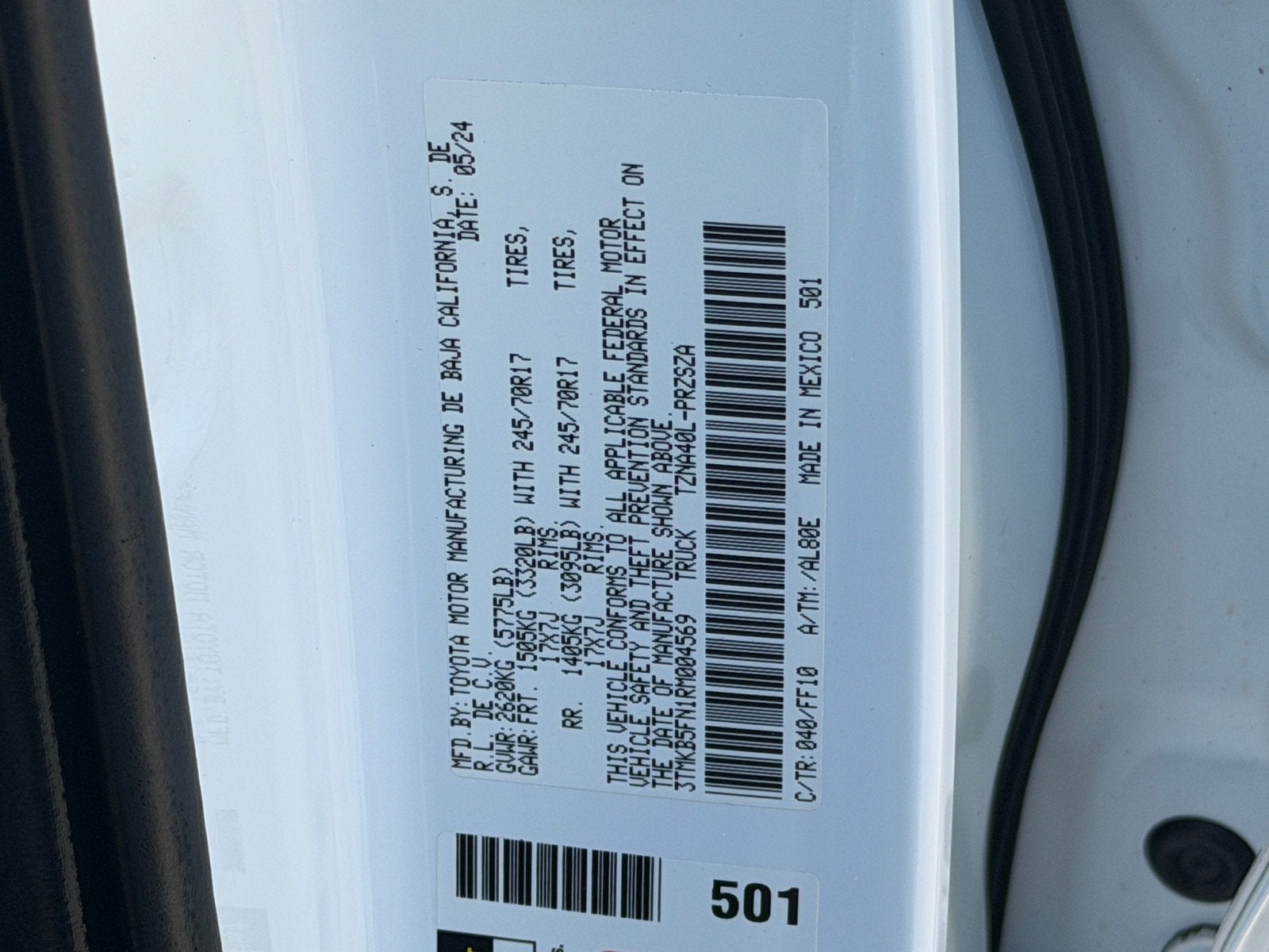 2024 Toyota Tacoma 2WD SR5