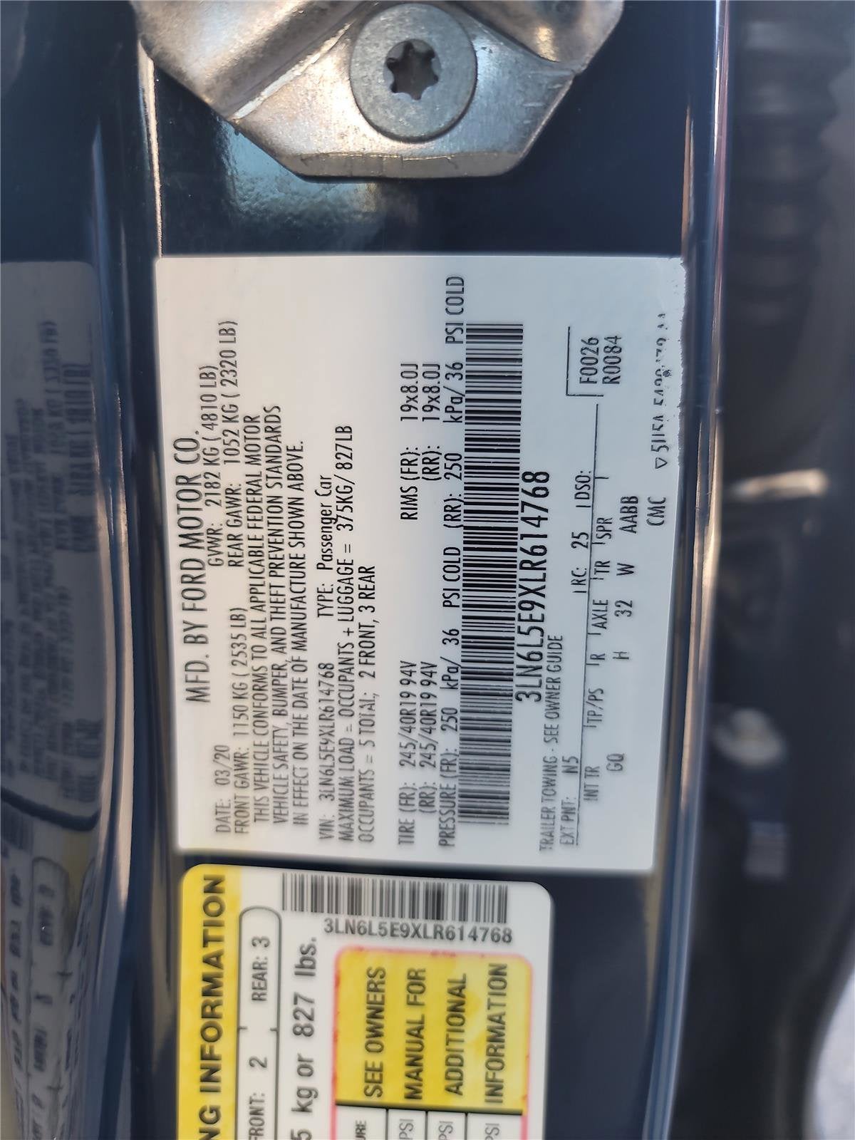 2020 Lincoln MKZ Reserve