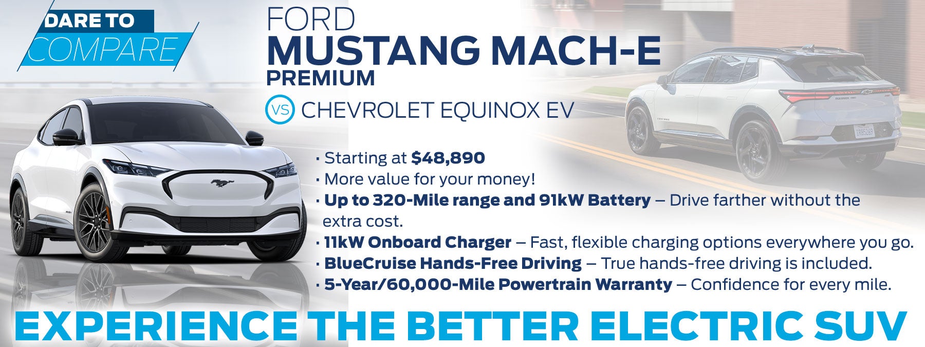 Ford Mustang Mach-E vs. Chevrolet Equinox EV