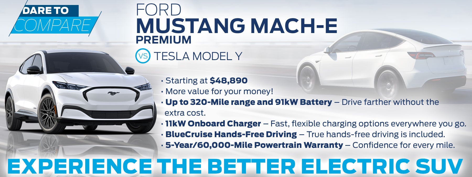 Ford Mustang Mach-E vs. Tesla Model Y